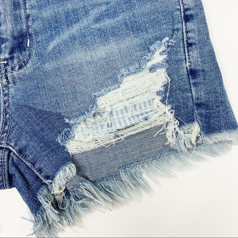Casual Friday Distressed Denim Shorts S Blue Jean - Picture 2 of 7